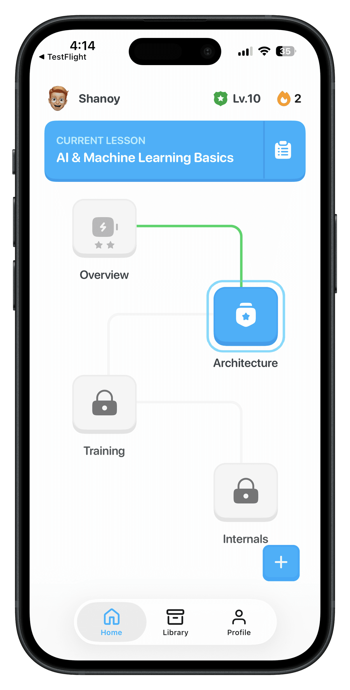Recallie AI App - Lesson Progress