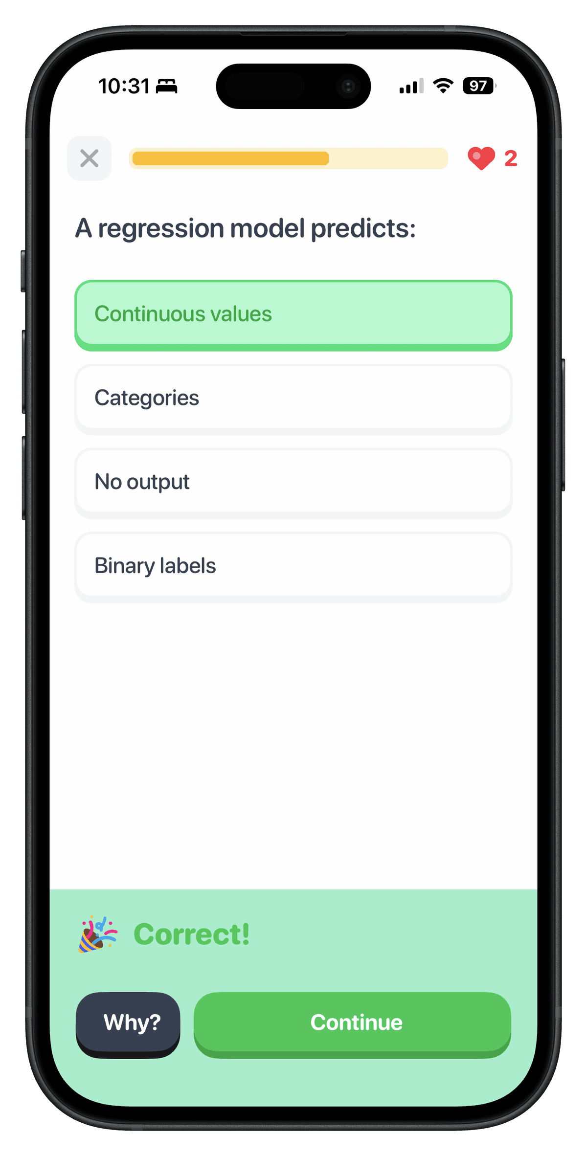 Recallie AI App - Quiz Question